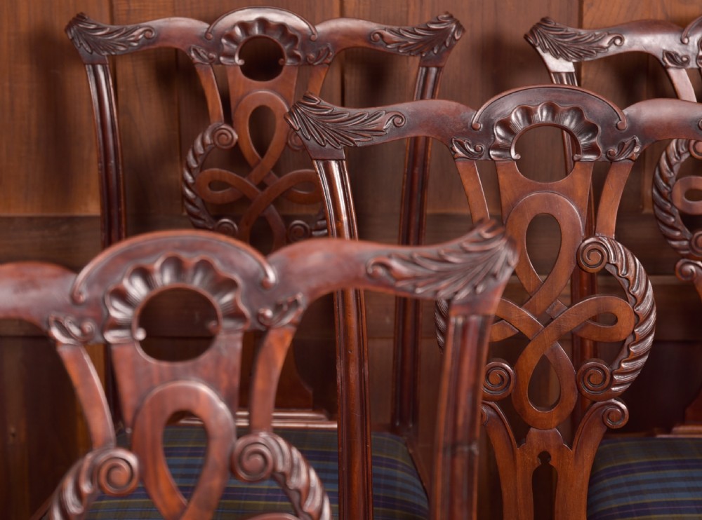 Set of 8 Chippendale Style Dining Room Chair View XII