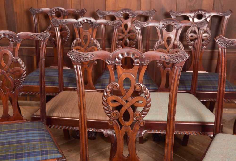 Set of 8 Chippendale Style Dining Room Chair View XVI