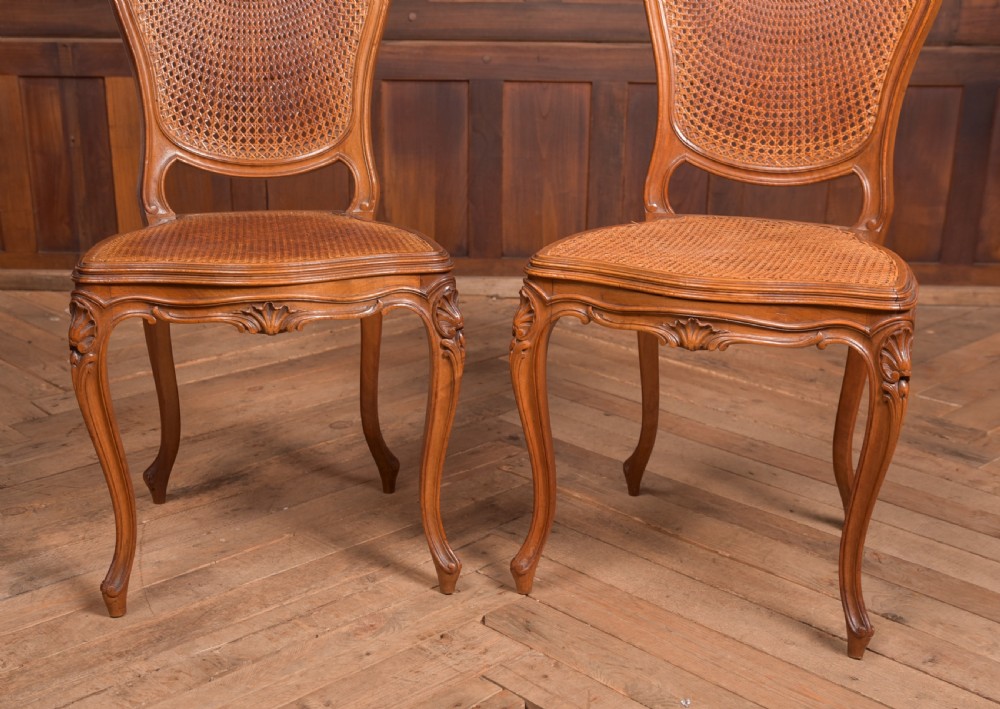 Pair of Walnut Bedroom Chairs View VIII
