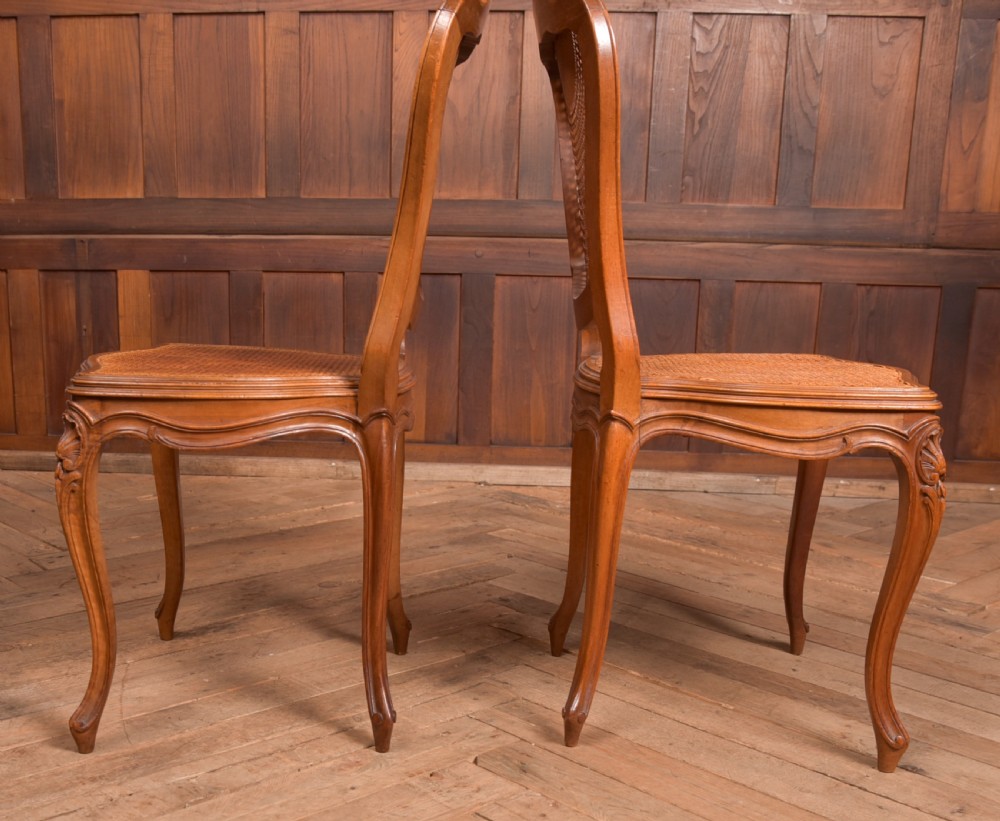 Pair of Walnut Bedroom Chairs View X