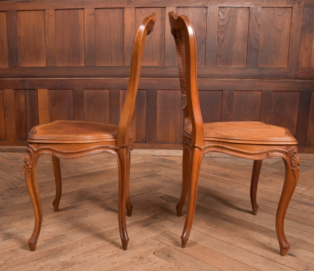 Pair of Walnut Bedroom Chairs View XI