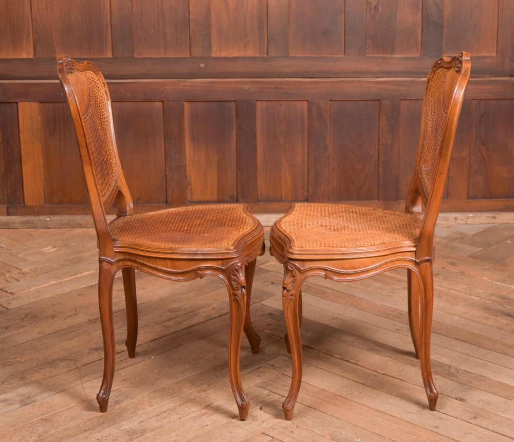 Pair of Walnut Bedroom Chairs View XV