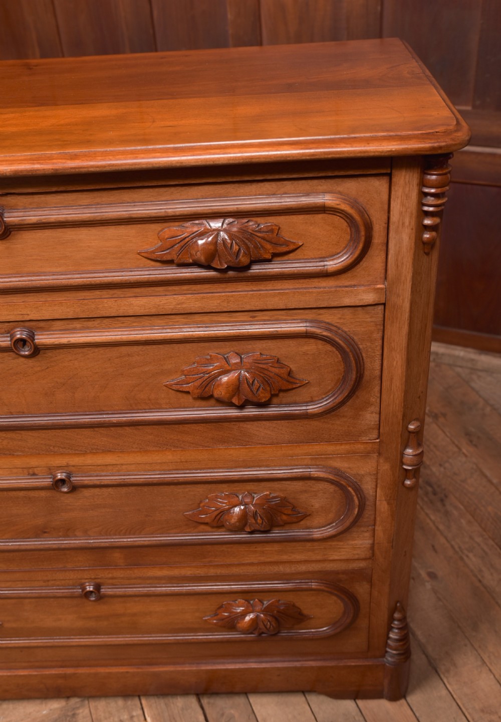 Victorian Walnut French Chest of Drawers View III