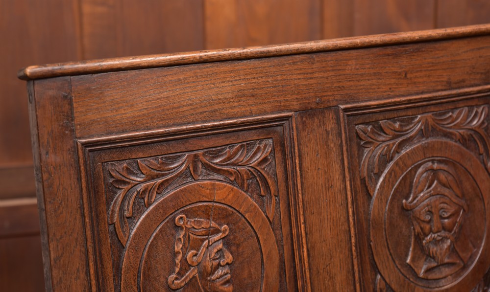 Victorian Carved Oak Settle View V