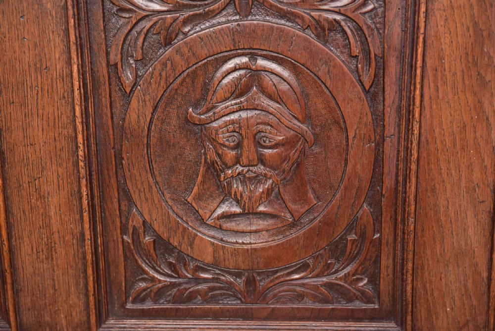 Victorian Carved Oak Settle View XVIII