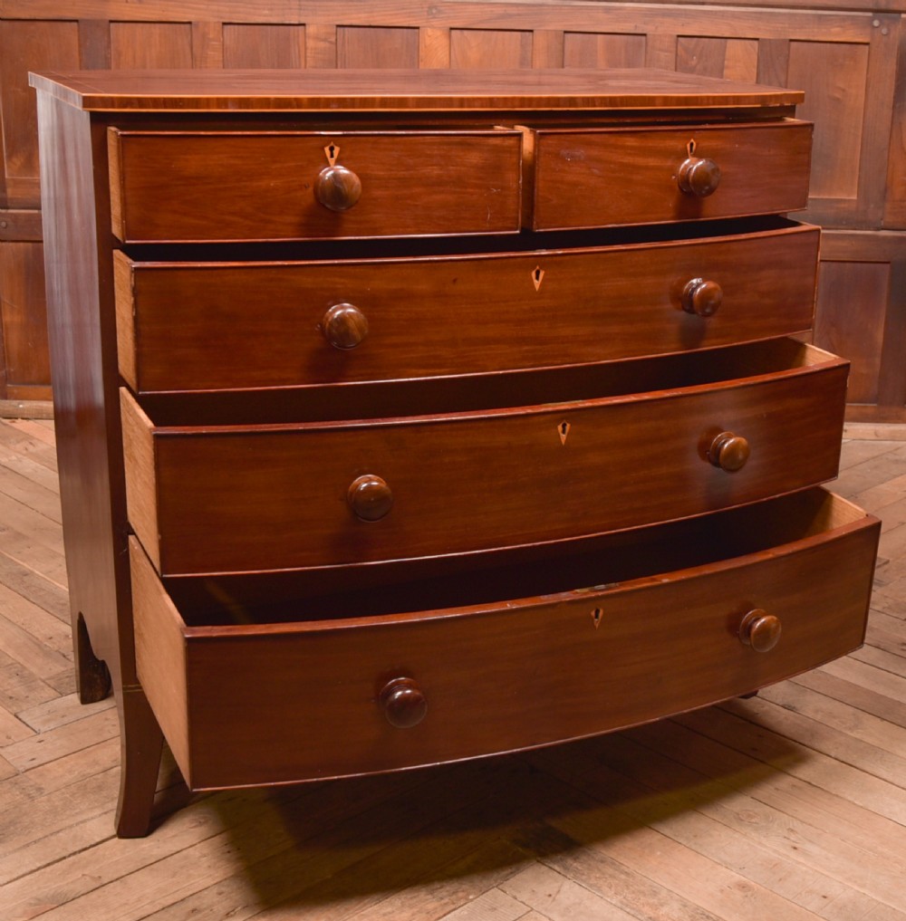 Victorian Bowfront Chest of Drawers View VI