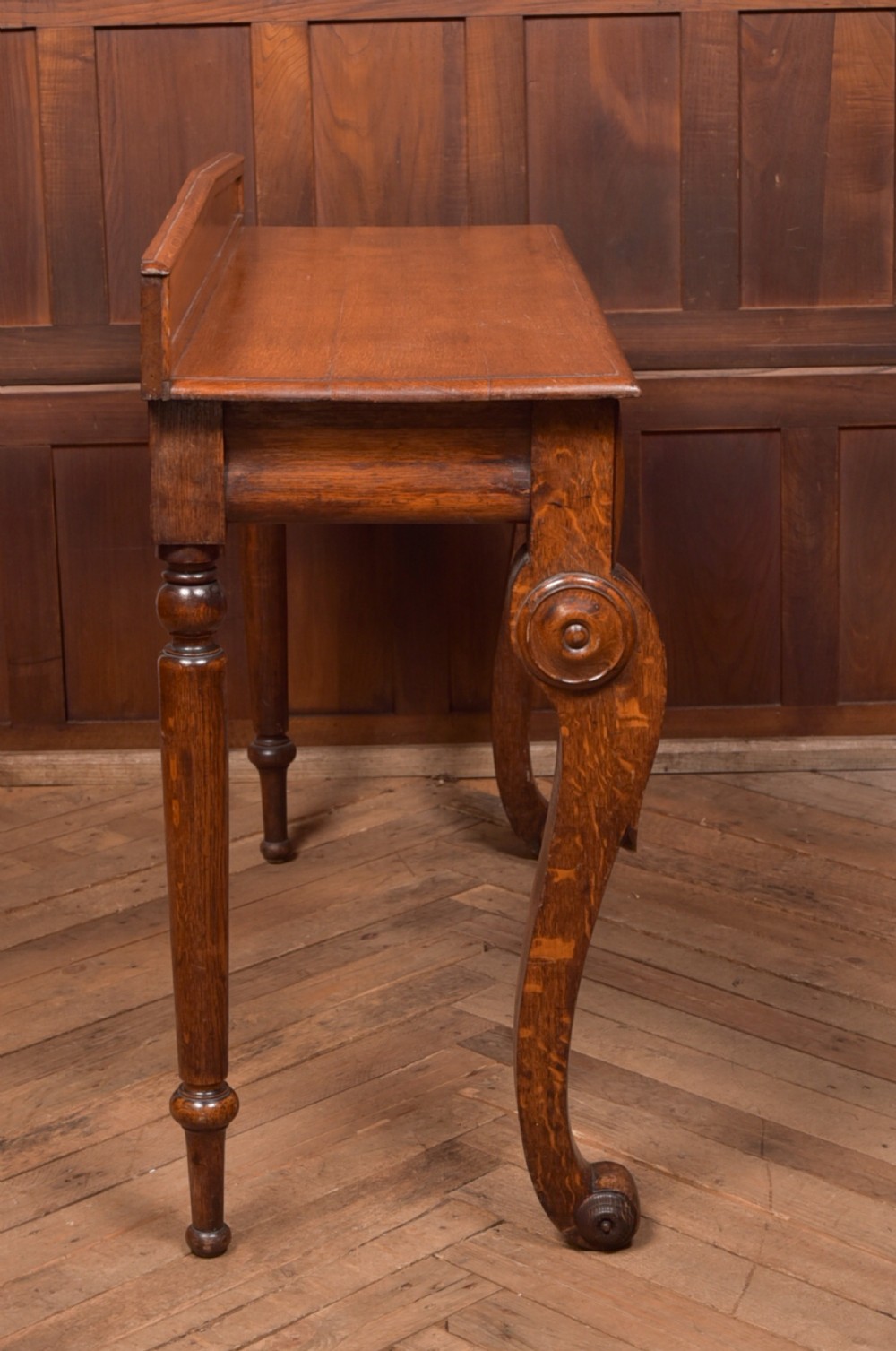 Victorian Oak Console Table View VII