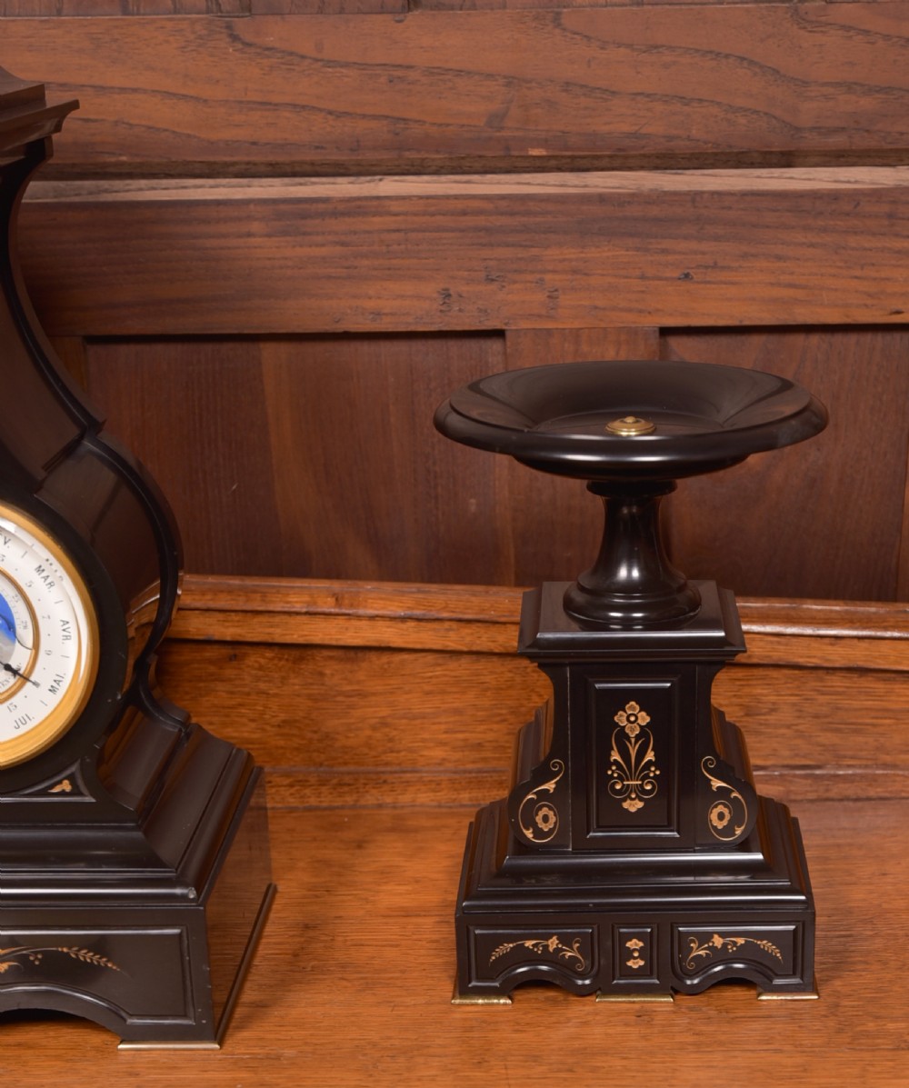 French 3pc Clock Set By Le Roy et Fils of Paris View V