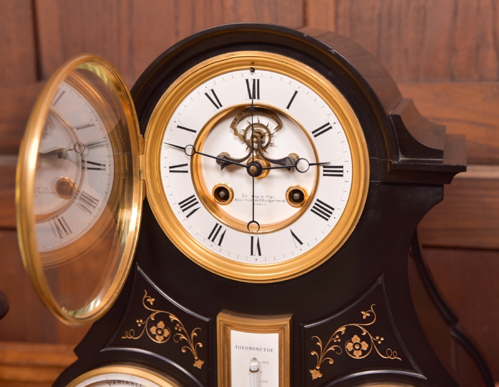 French 3pc Clock Set By Le Roy et Fils of Paris View XI