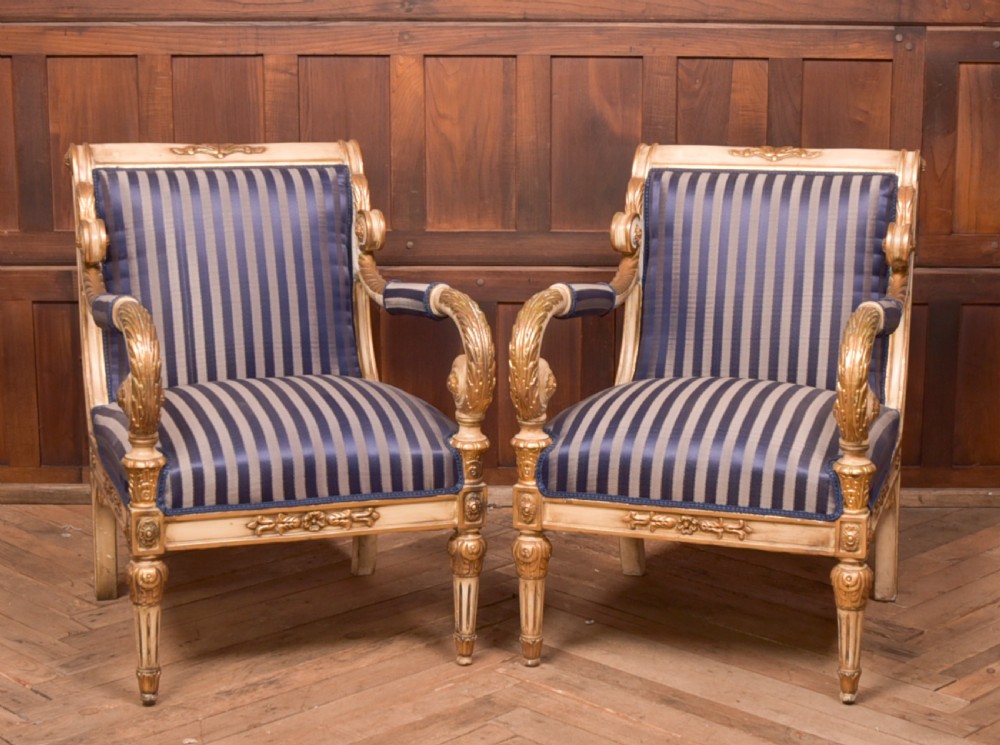Pair of Empire Style Armchairs