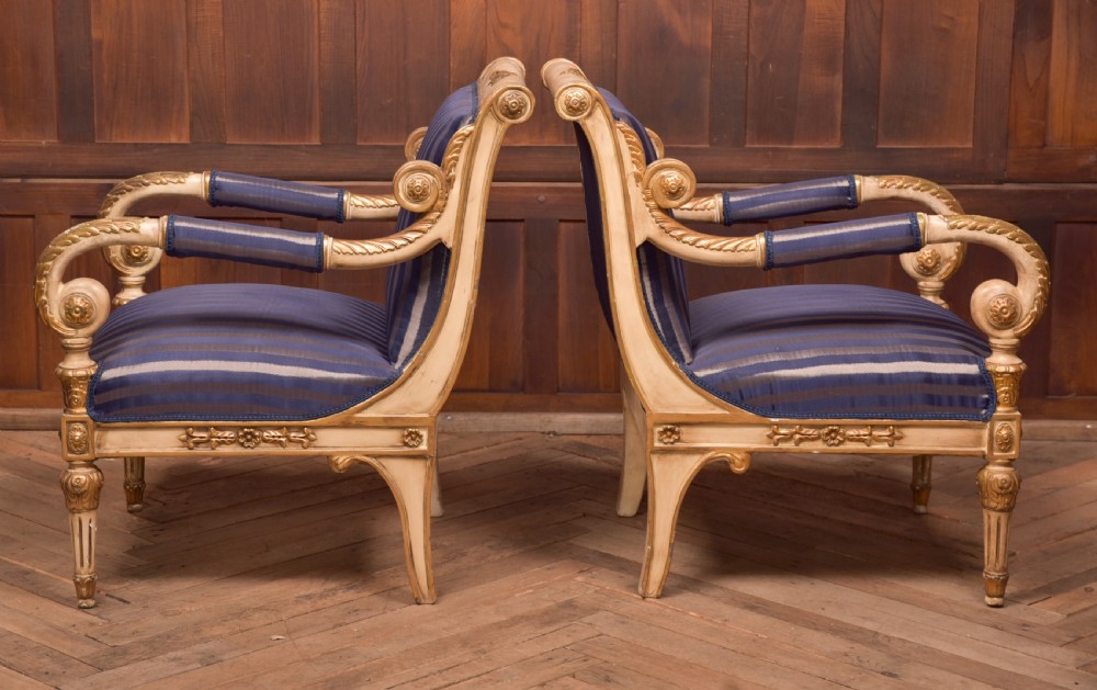 Pair of Empire Style Armchairs View XII