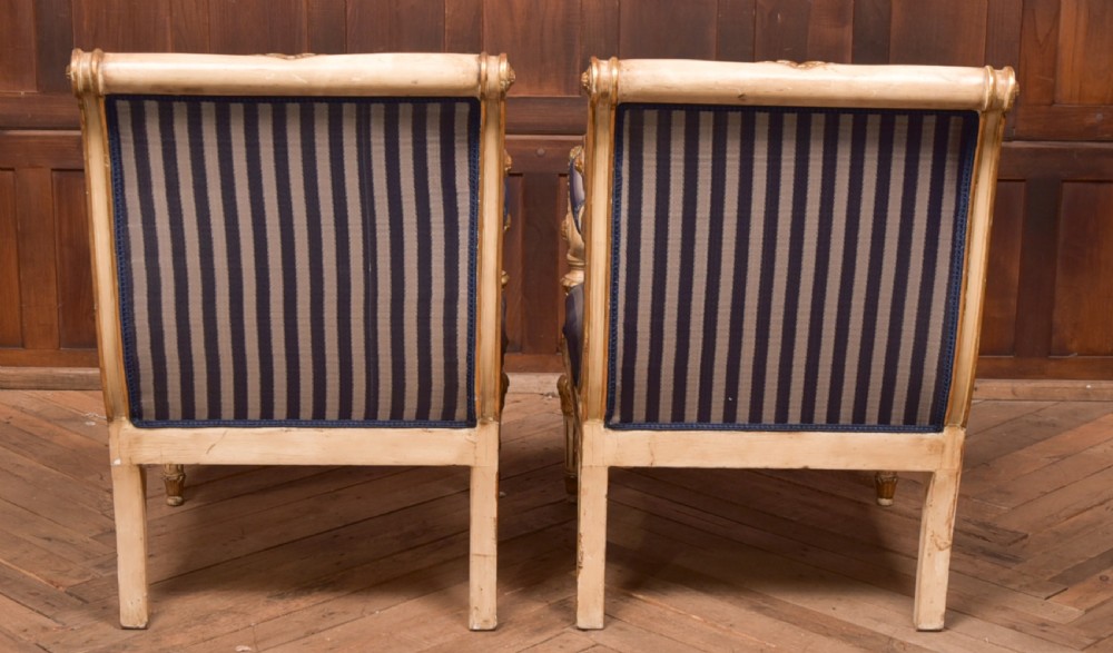 Pair of Empire Style Armchairs View XV