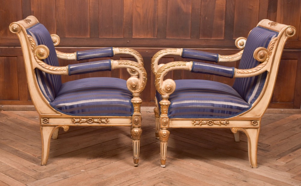 Pair of Empire Style Armchairs View XVI