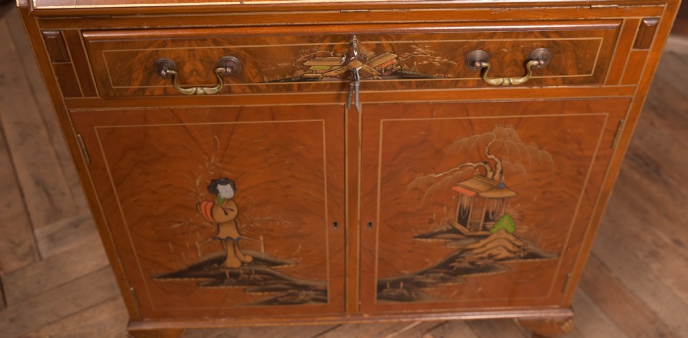 Walnut Chinoiserie Bureau View III