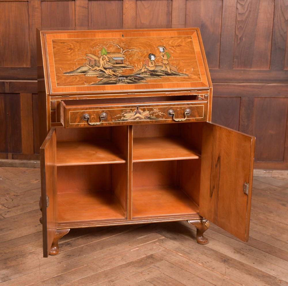 Walnut Chinoiserie Bureau View X