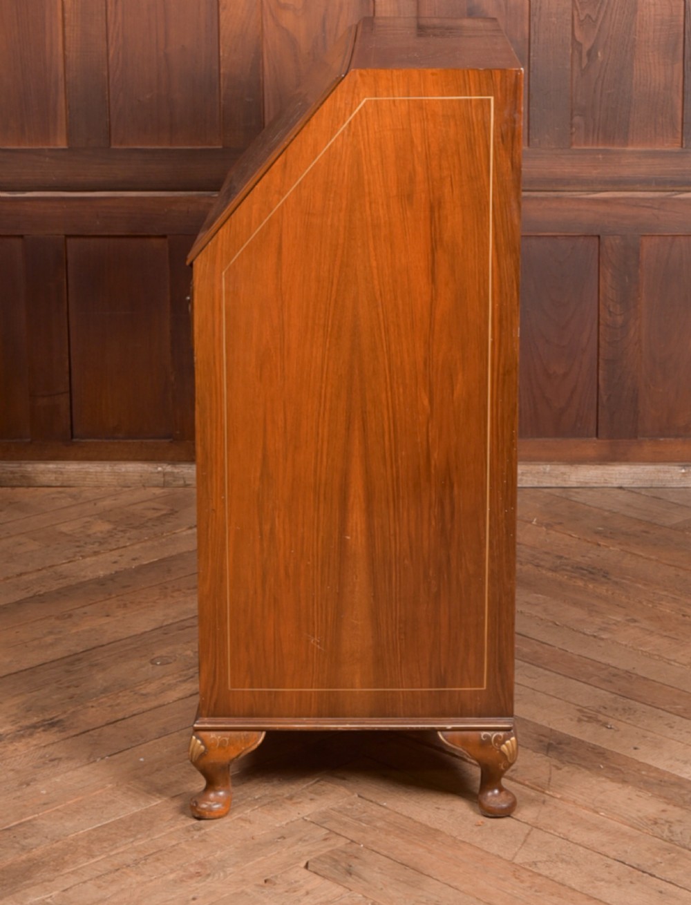 Walnut Chinoiserie Bureau View XIV
