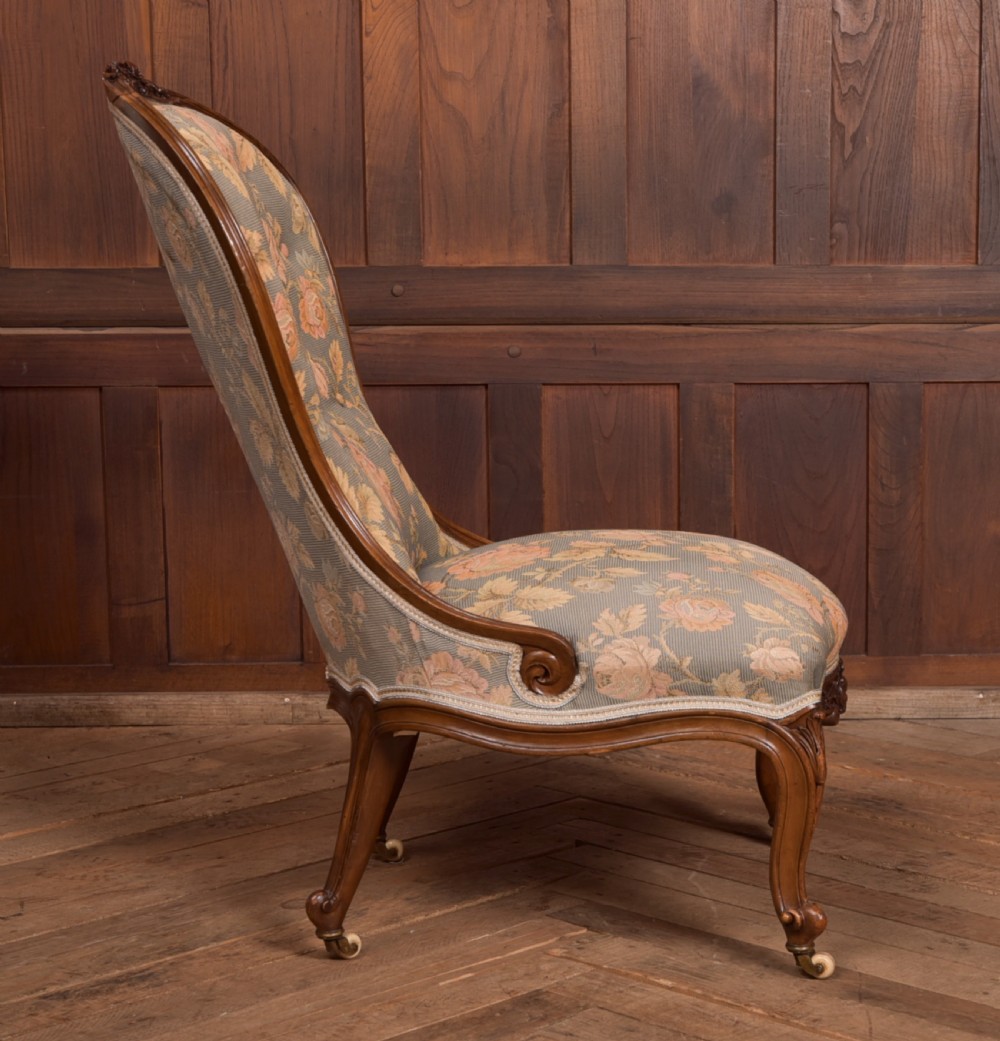 Victorian Walnut His & Her Parlour Chairs View XIII