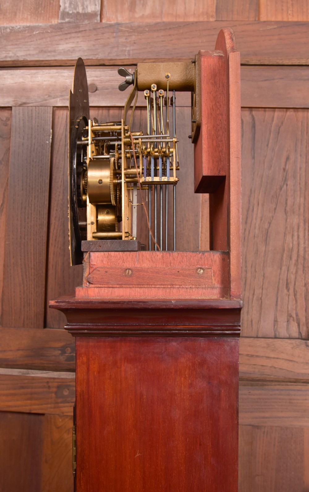Edwardian Mahogany Grandmother Clock View VIII
