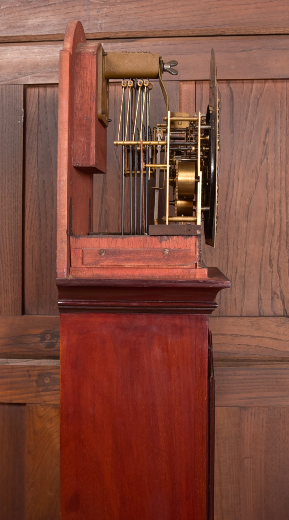 Edwardian Mahogany Grandmother Clock View IX