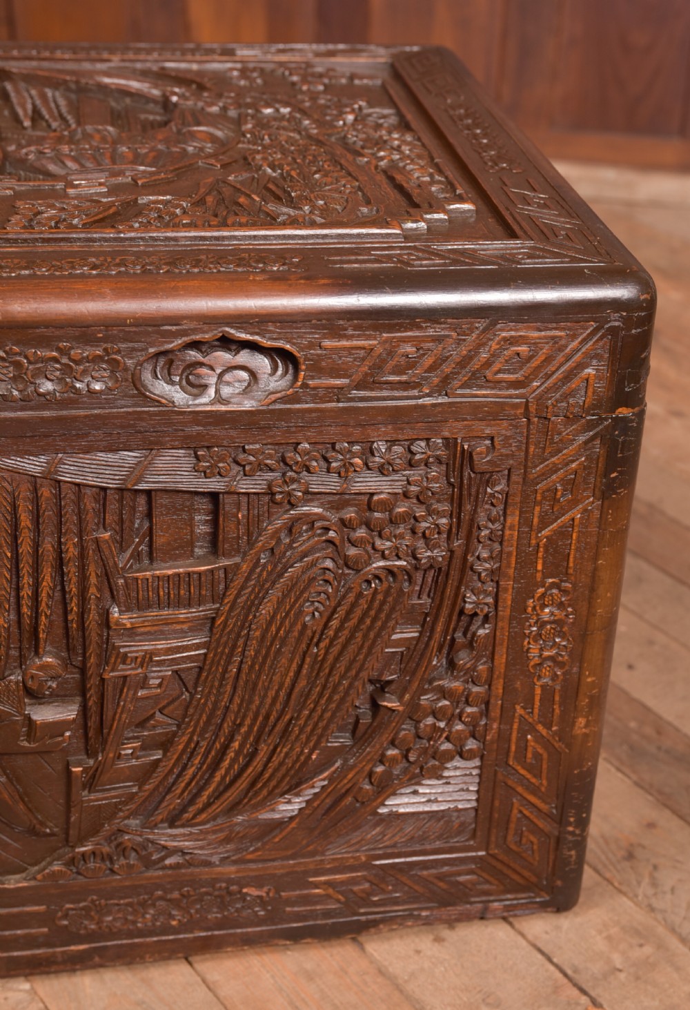 Carved Camphor Wood Blanket Box View III