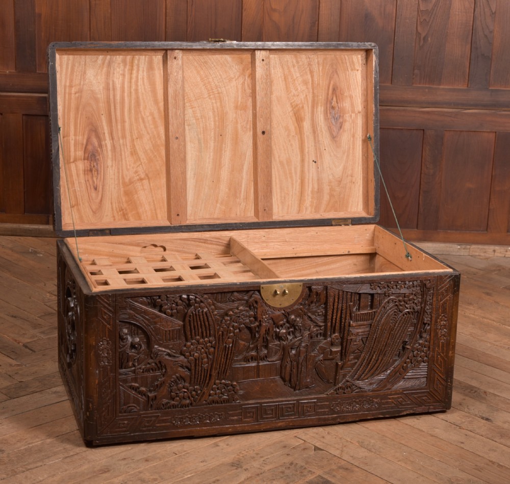 Carved Camphor Wood Blanket Box View VI