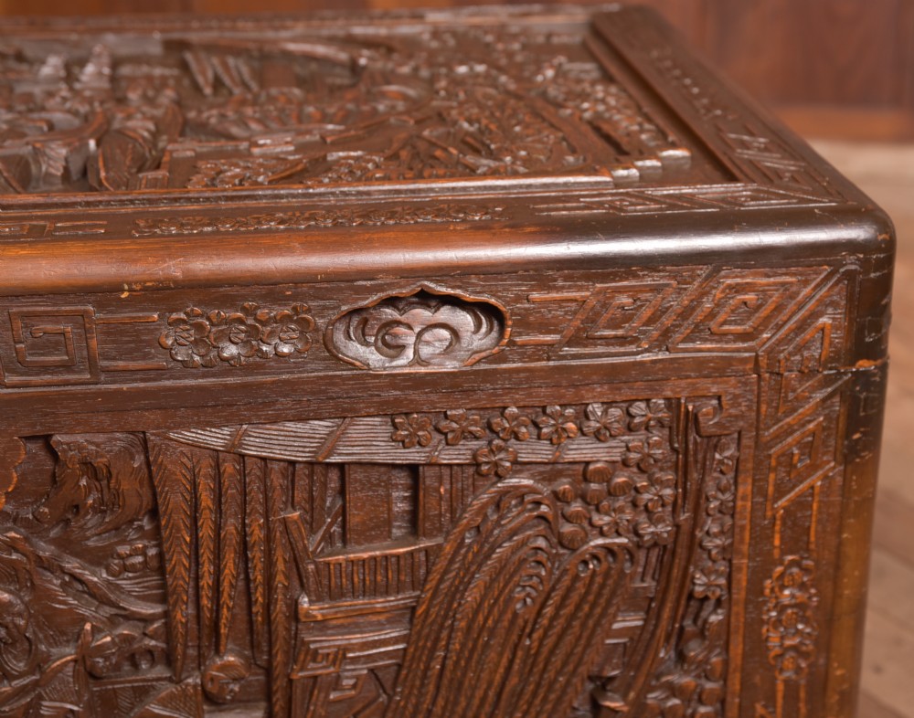 Carved Camphor Wood Blanket Box View XII