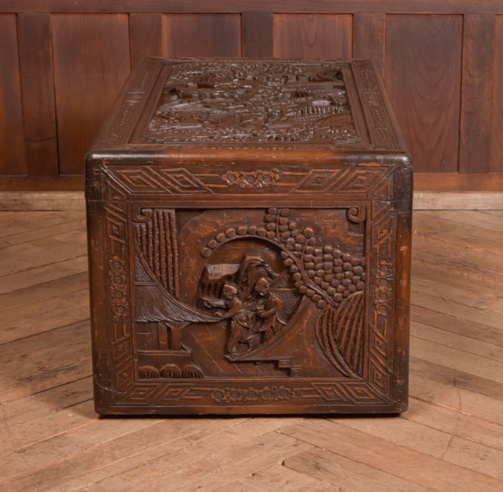 Carved Camphor Wood Blanket Box View XIII