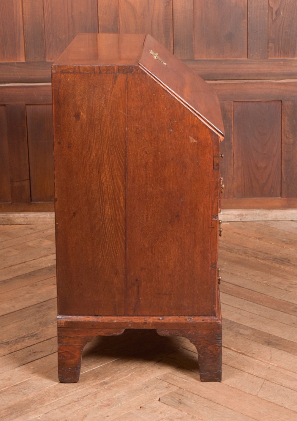 18th Century Walnut and Elmwood Writing Bureau View XVII