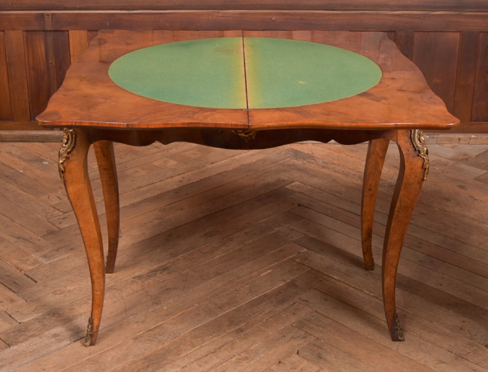 Victorian Walnut Card Table View VII