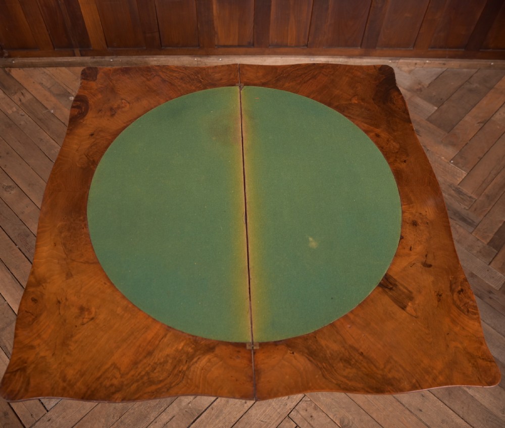 Victorian Walnut Card Table View IX
