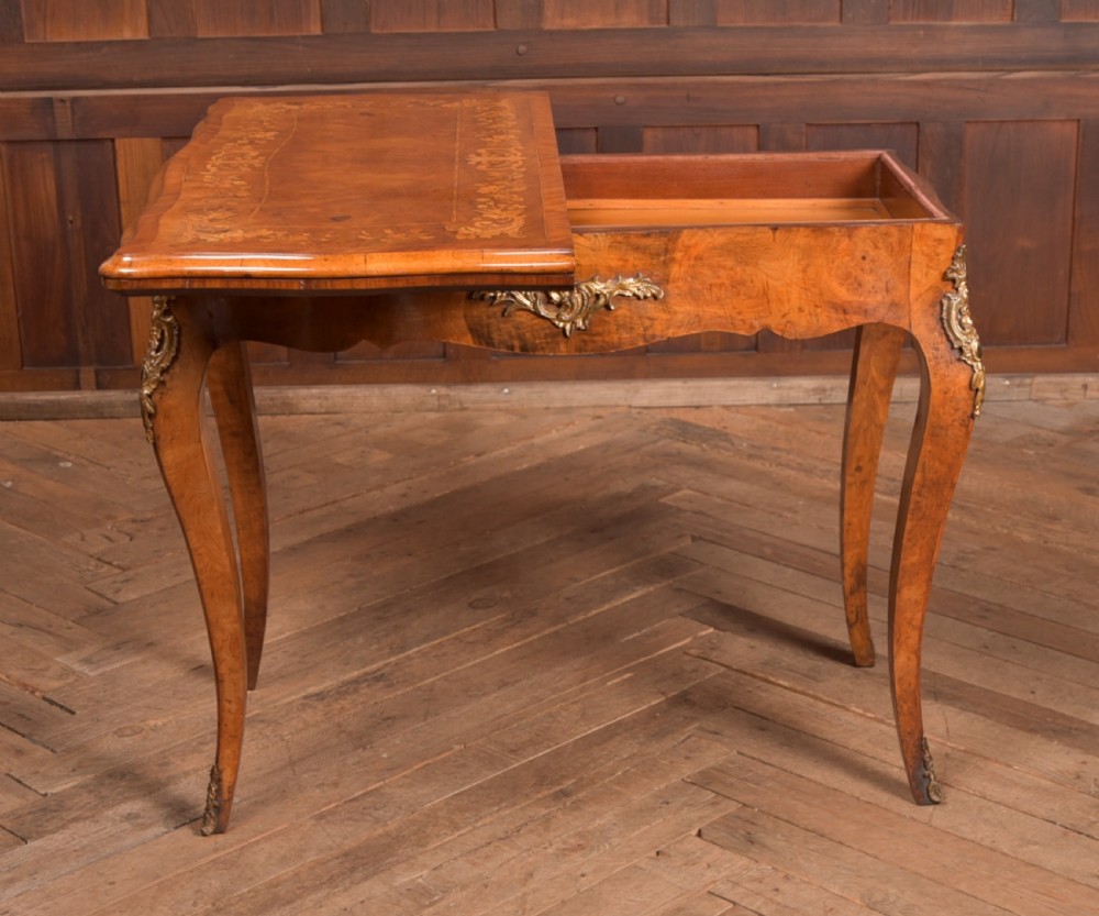 Victorian Walnut Card Table View XI