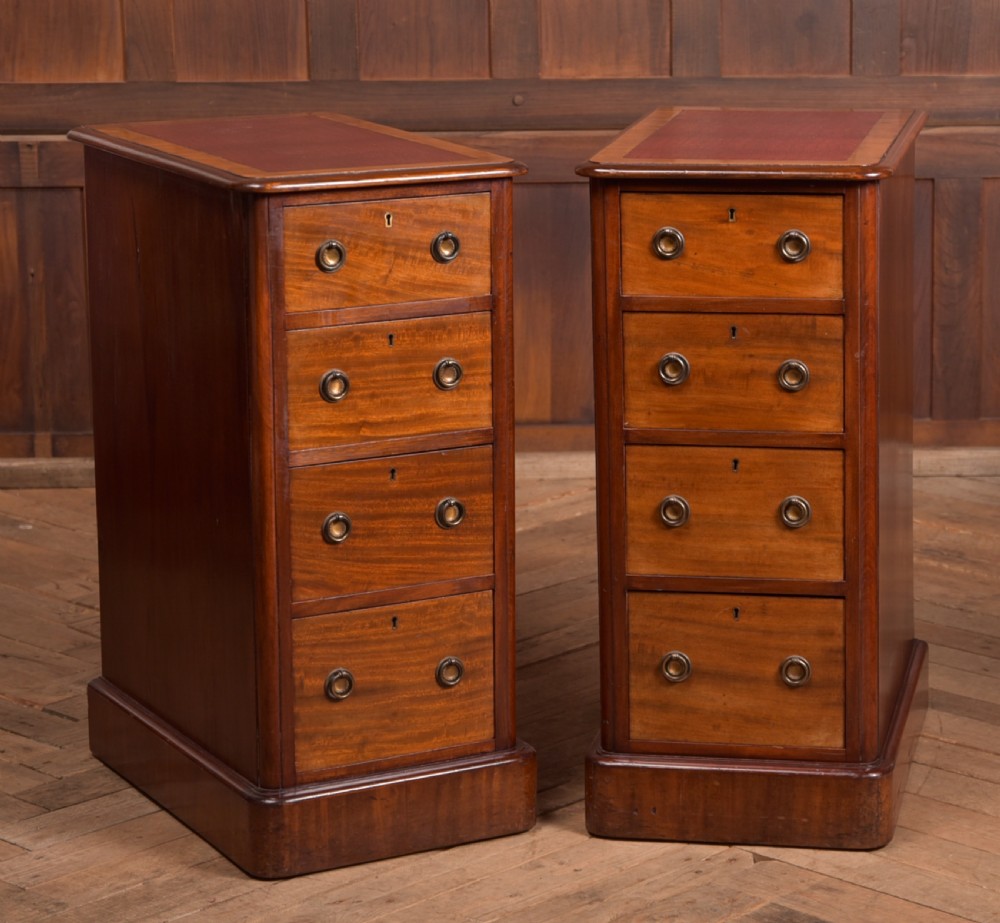 Pair of Victorian Mahogany Bedside Drawers