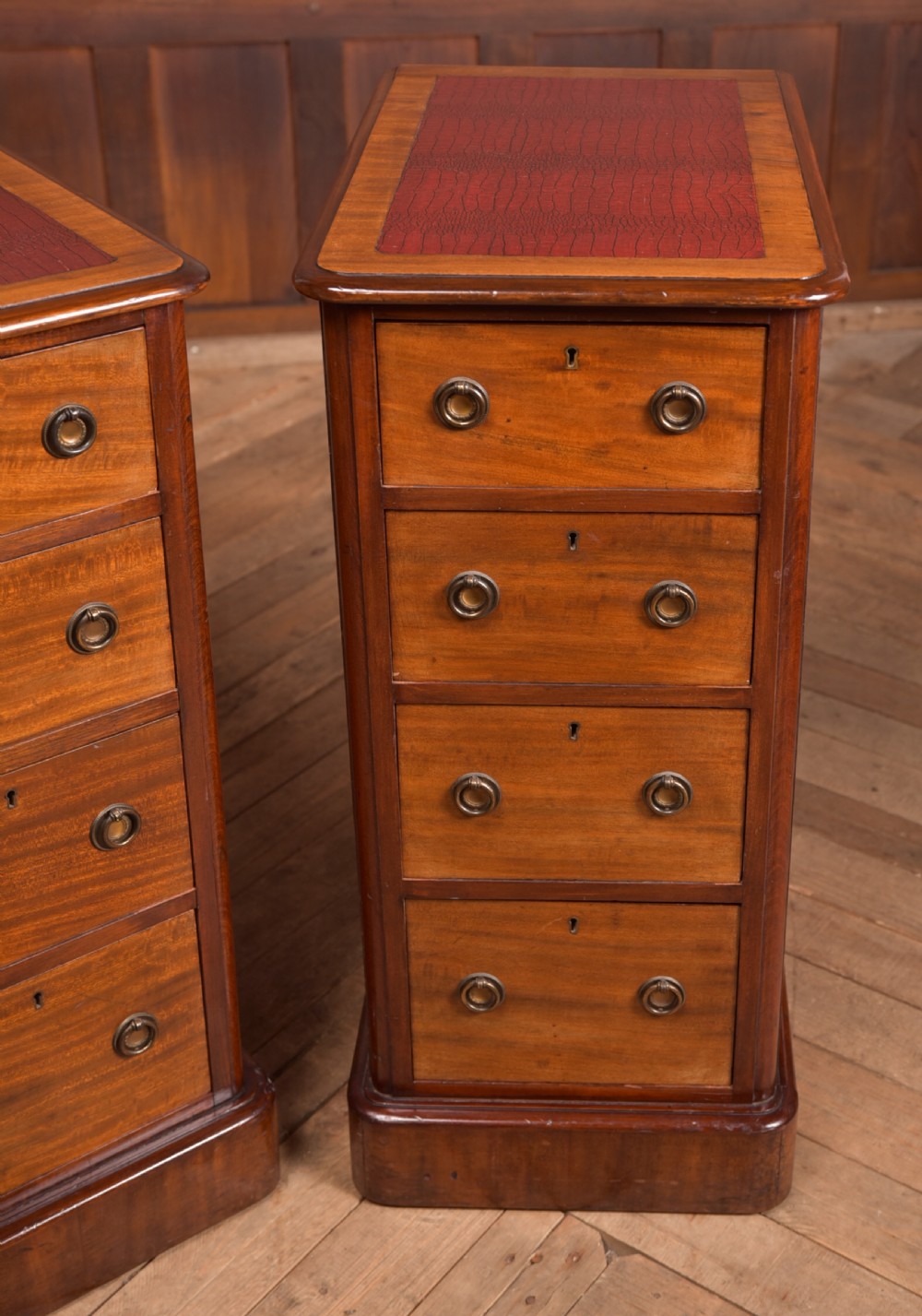 Pair of Victorian Mahogany Bedside Drawers View IV
