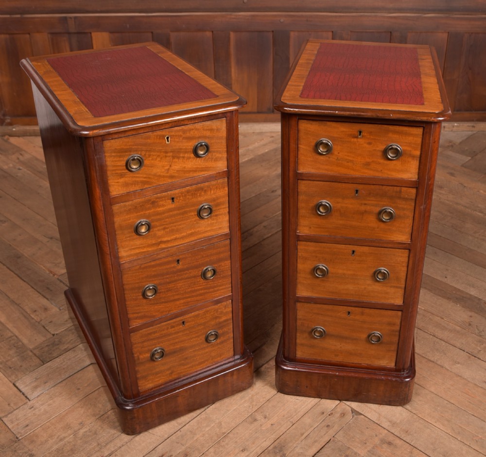 Pair of Victorian Mahogany Bedside Drawers View V