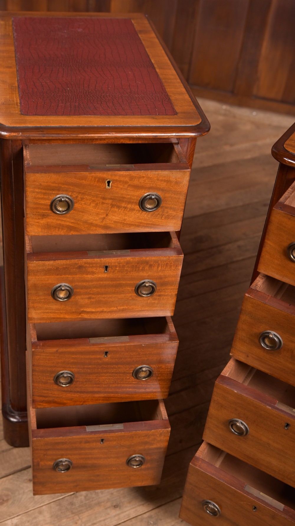 Pair of Victorian Mahogany Bedside Drawers View X