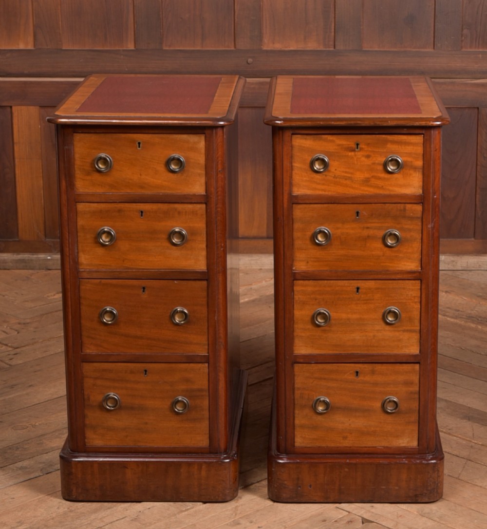 Pair of Victorian Mahogany Bedside Drawers View XI
