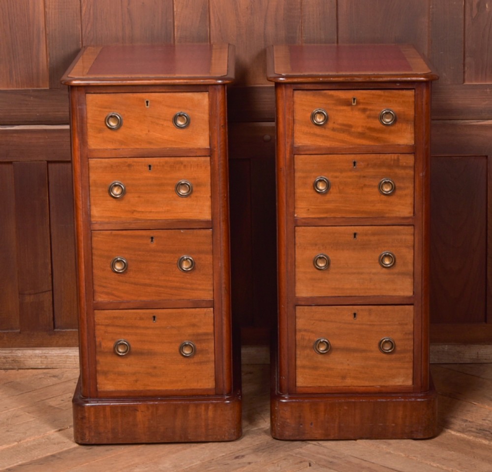 Pair of Victorian Mahogany Bedside Drawers View XVI