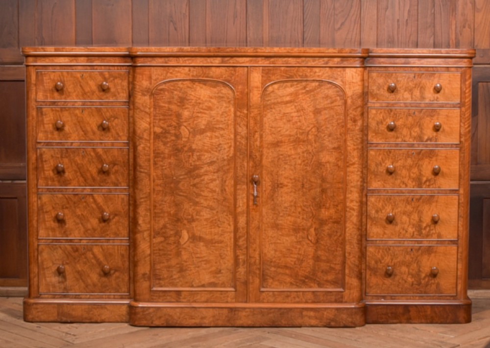 Victorian Walnut Linen Press