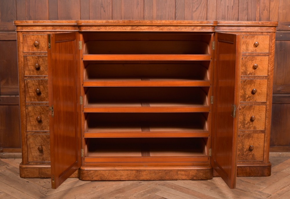 Victorian Walnut Linen Press View IX