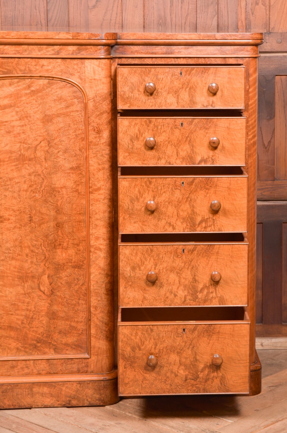 Victorian Walnut Linen Press View XI