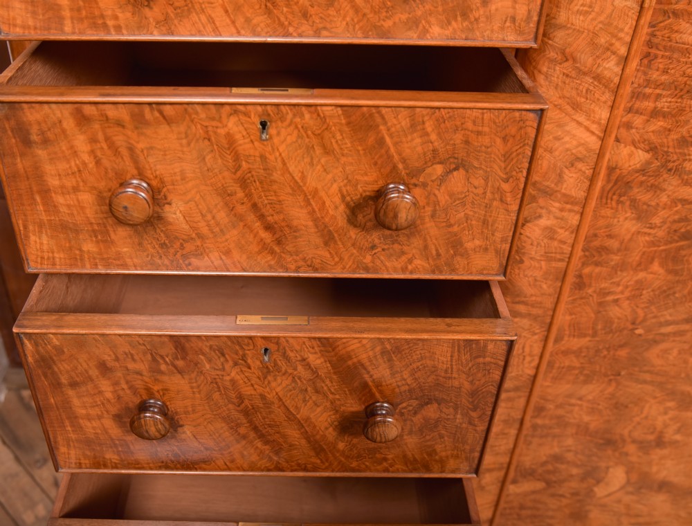 Victorian Walnut Linen Press View XIV
