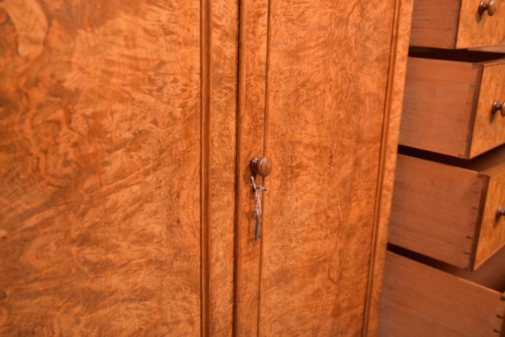 Victorian Walnut Linen Press View XVII