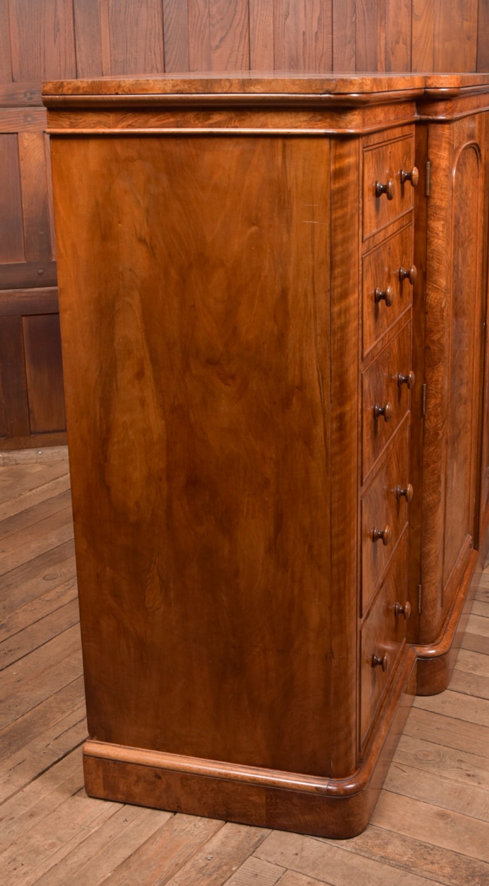 Victorian Walnut Linen Press View XXVII