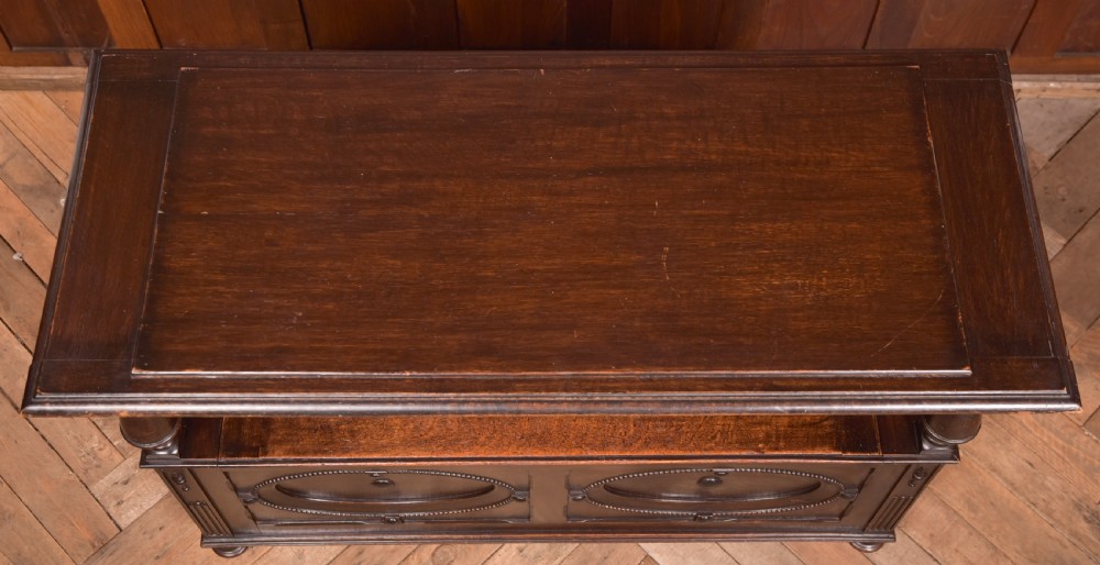 Edwardian Oak Monk Bench View XV
