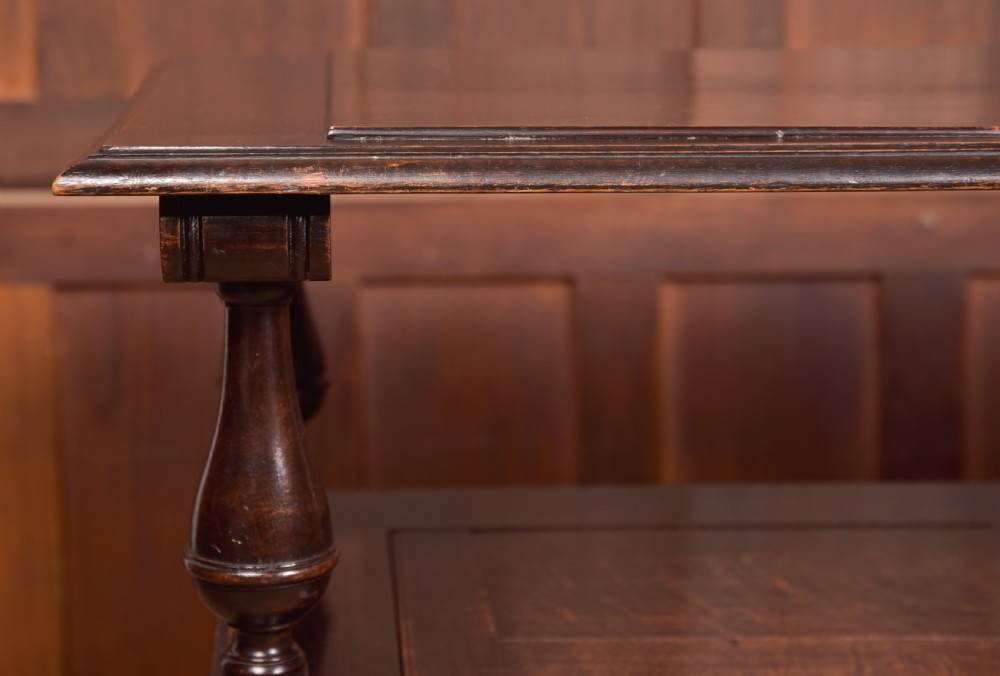 Edwardian Oak Monk Bench View XIX
