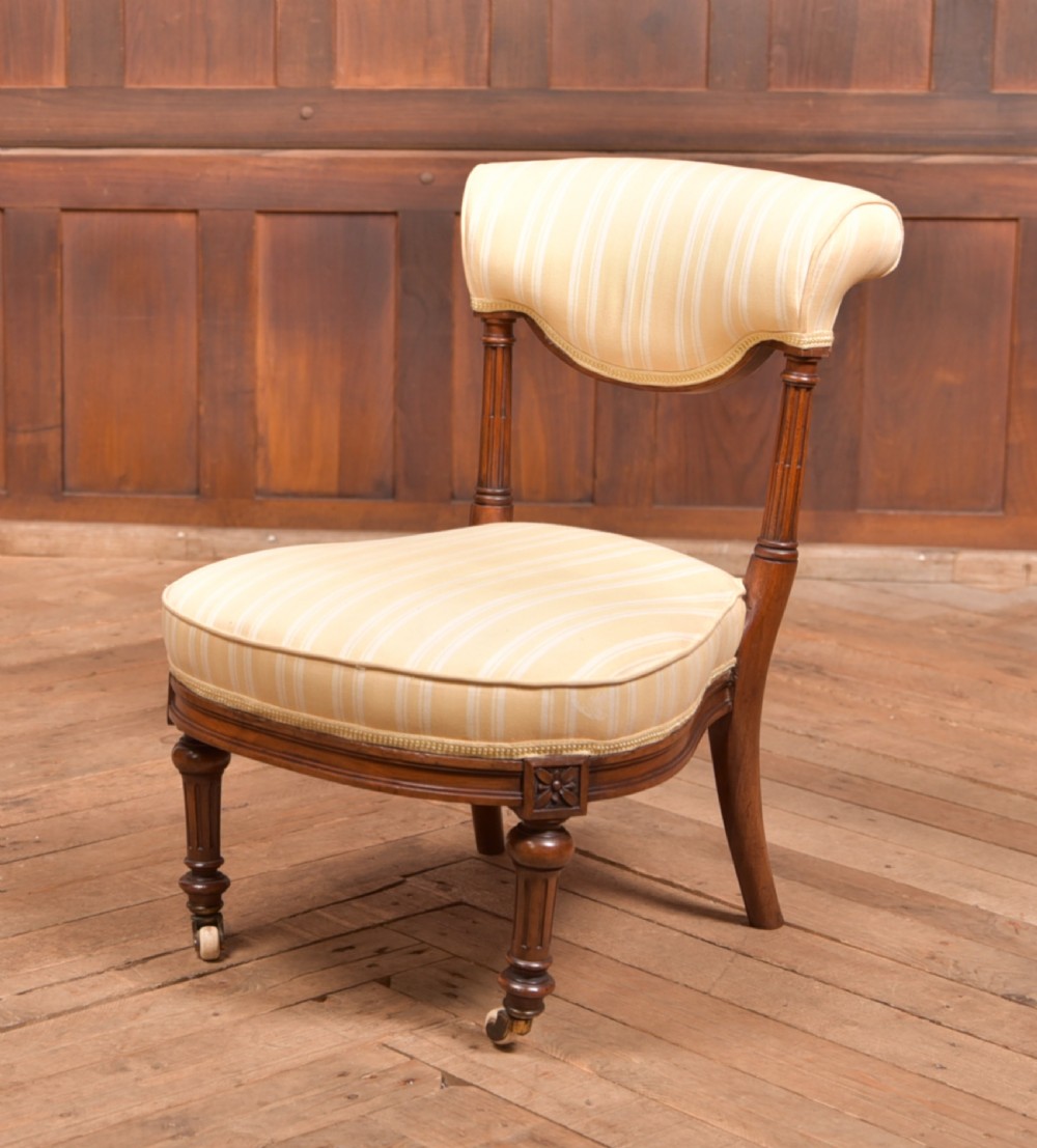 Edwardian Walnut Nursing Chair