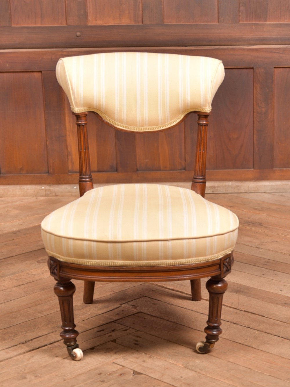 Edwardian Walnut Nursing Chair View II