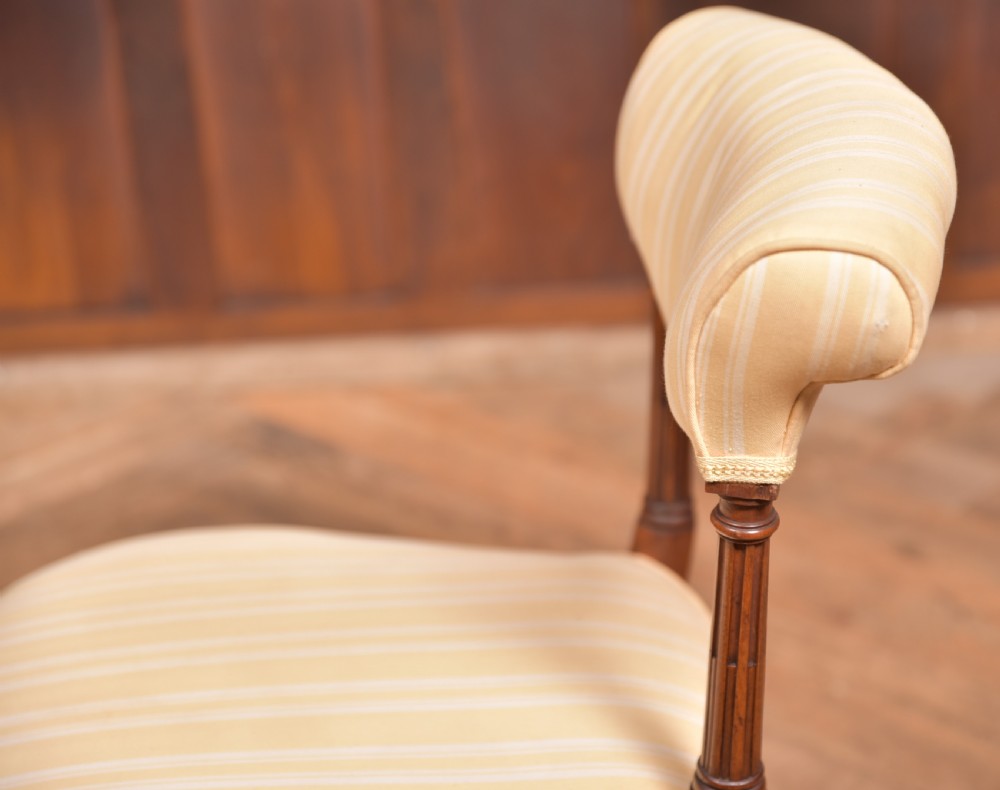 Edwardian Walnut Nursing Chair View IV