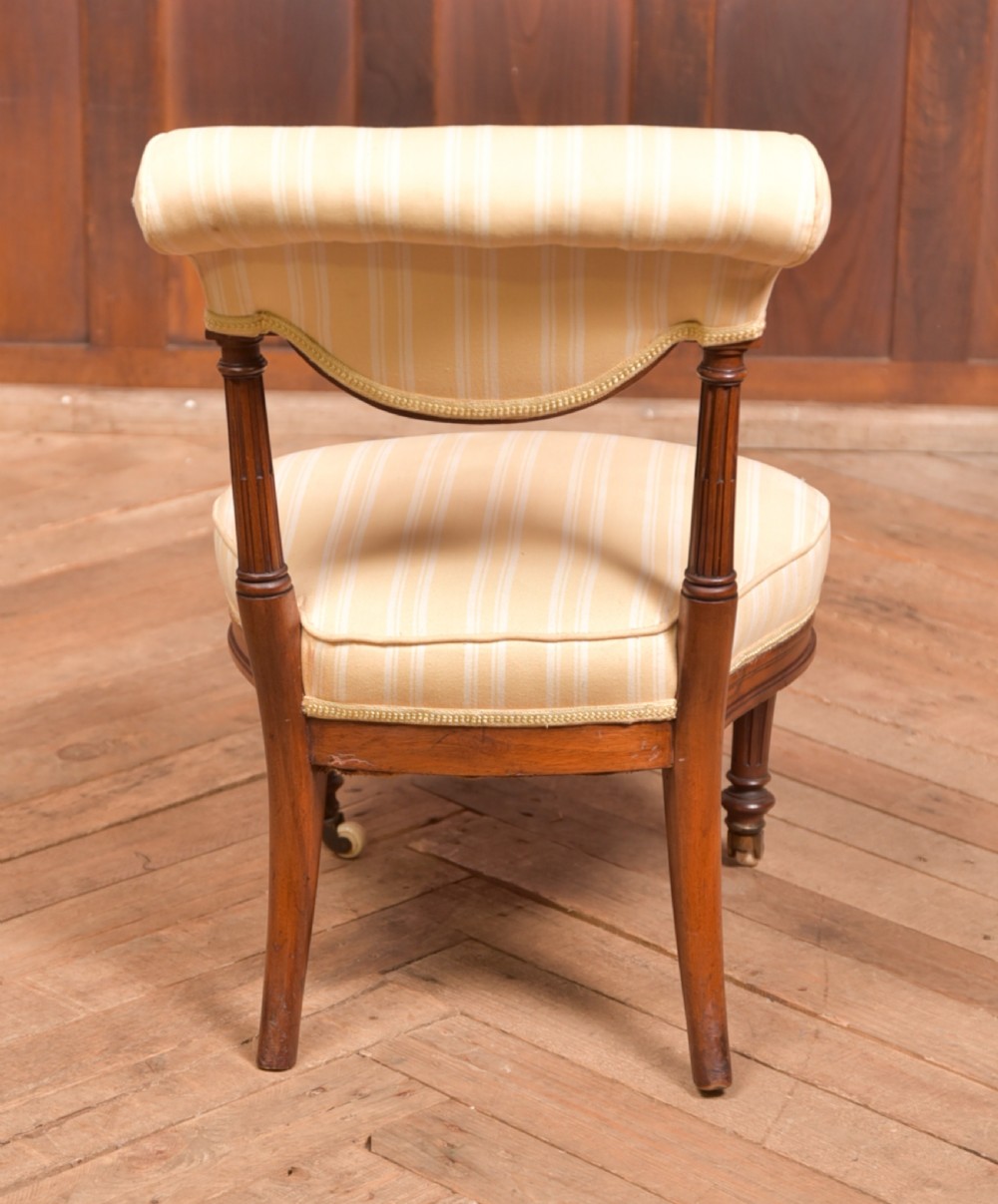 Edwardian Walnut Nursing Chair View V