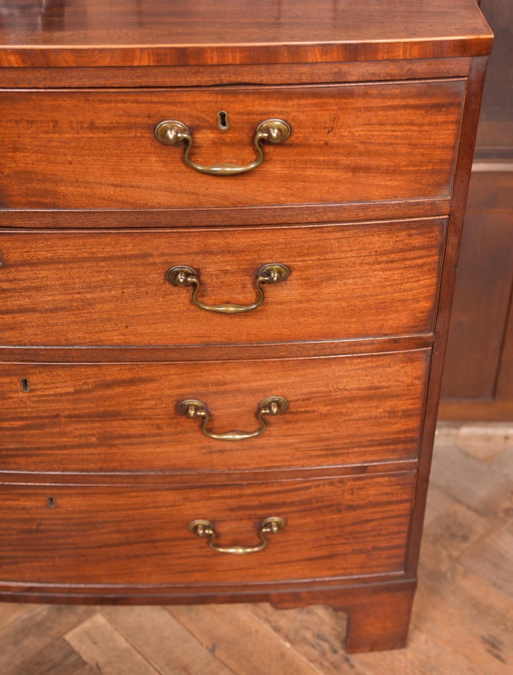 Georgian Mahogany Bowfront Chest of Drawers View II